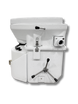 Side view of nature's head spider handle self contained toilet system