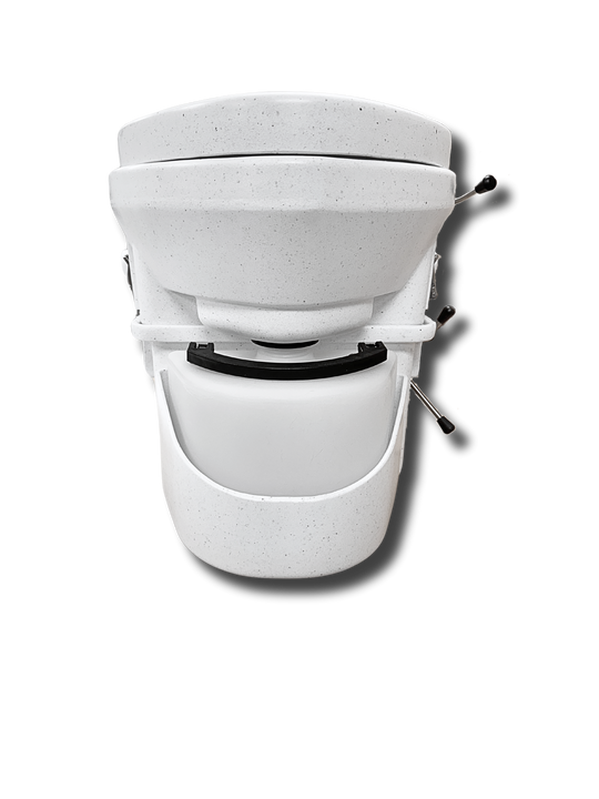 premium self composting waterless toilet system - front view