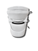 premium self composting waterless toilet system - front view