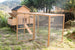 Wooden chicken coop with run and aviary cage